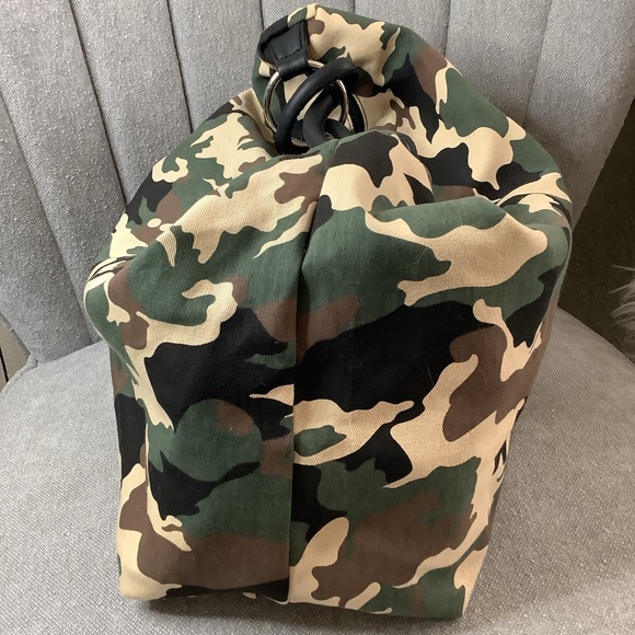Teresa Cambi Firenze Camouflage Canvas Large Hobo - Picture 3 of 13